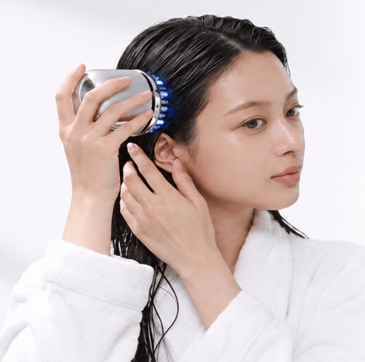 女性がスカルピアクロマデバイスを使用している様子