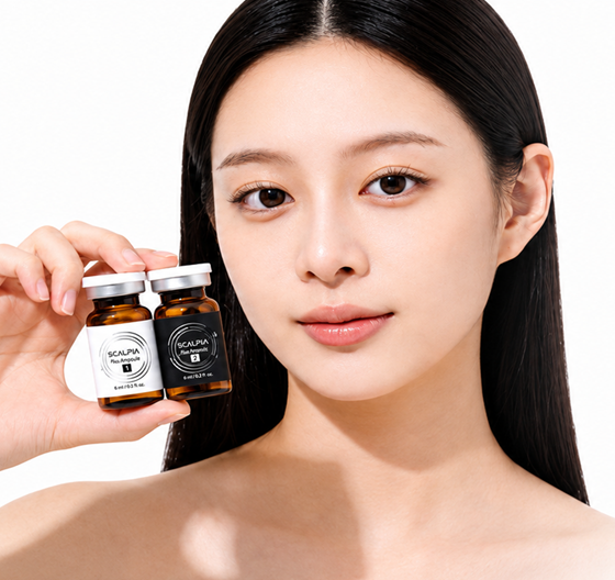 Model holding Scalpia Ampoules